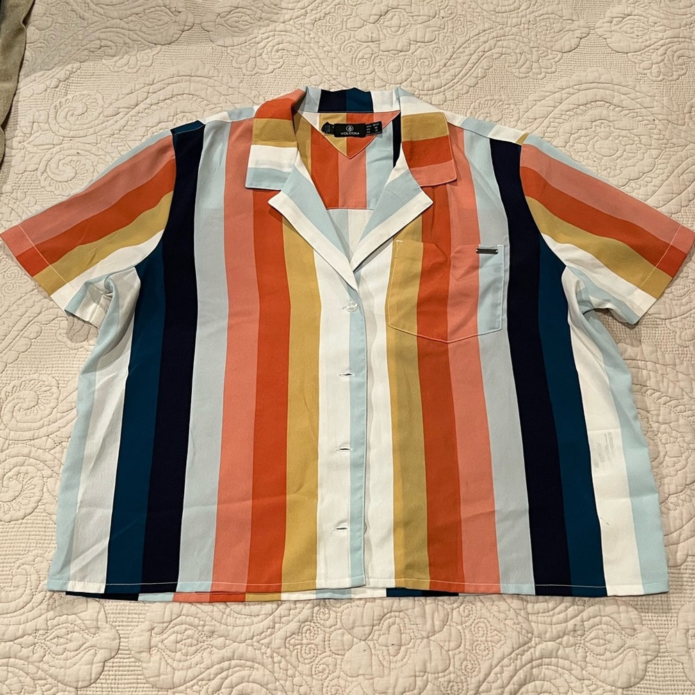 Volcom Button Up Blouse - image 2